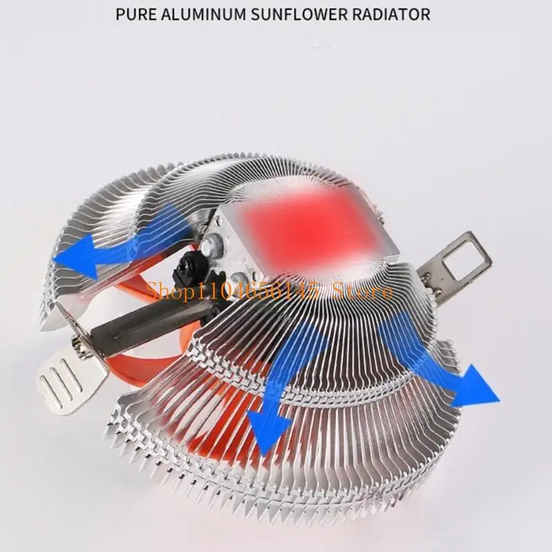652F Desktop Computer CPU Heatsink Cooler Fan Ceramic for LGA 775 1150