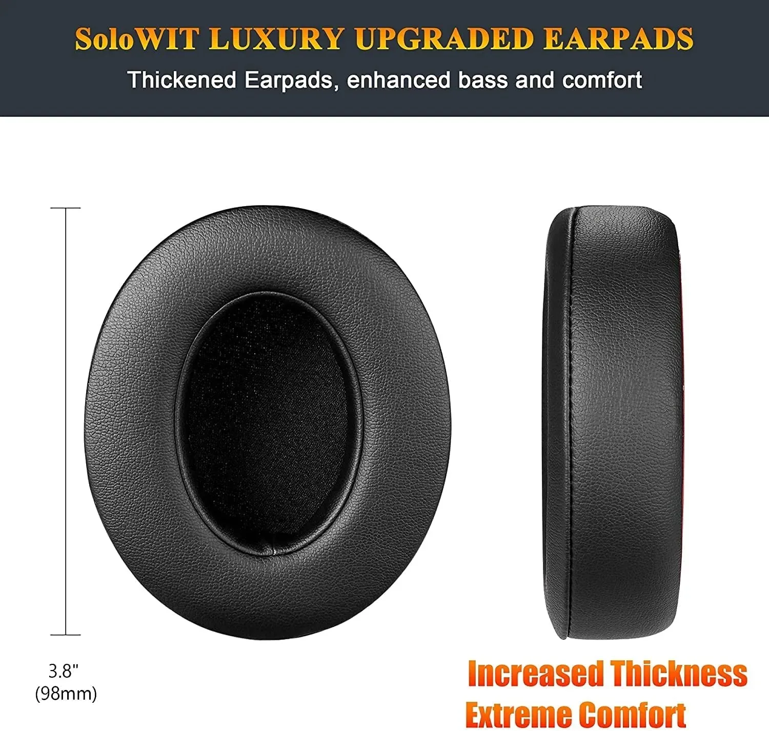 Studio 3 Replacement Ear Pads, Compatible with Beats Studio 2 & 3 Wired/Wireless/Model B0501/Model B0500 Headphone