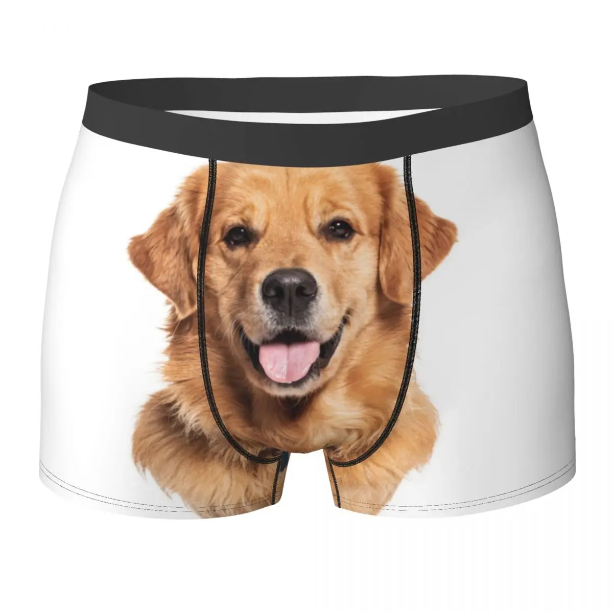 

Нижнее белье для собак Golden Retriever, модные мужские трусы с животным принтом, дышащие шорты, трусы, подарок