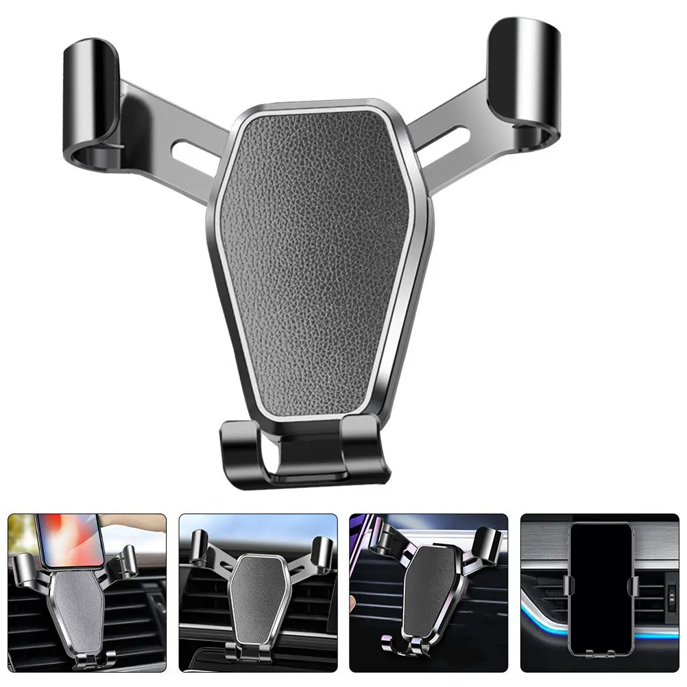 Heavy Duty Car Mobile Phone Holder Vent Clip Mount for Stable Mechanical Triangle Support Car