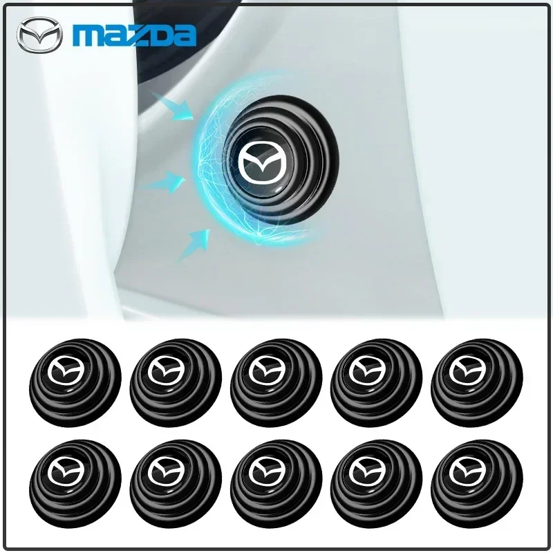 Car Silicone Door Shock Stickers Absorber Soundproof Buffer Pier Auto Accessories For Mazda 2 Mazda 3 MS For Mazda 6 CX-5 CX5