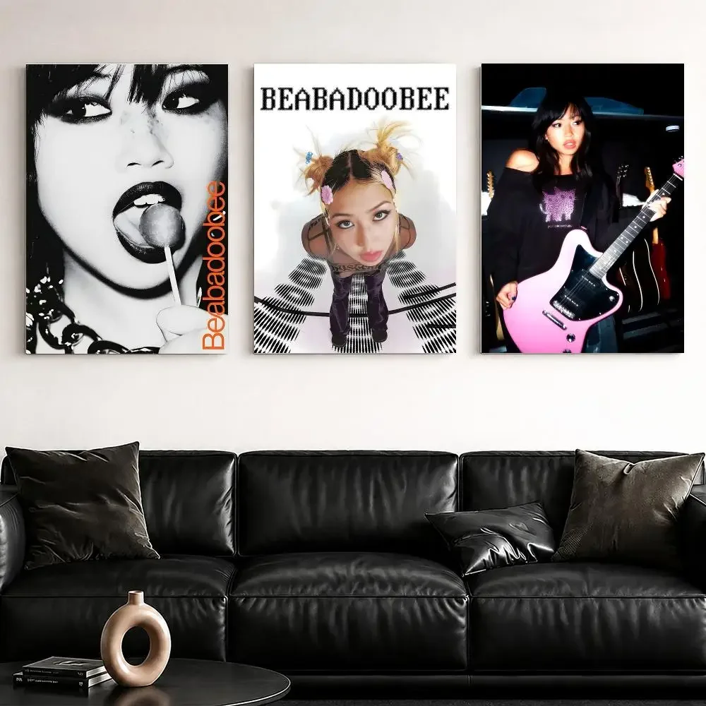 Singer Album B-Beabadoobee Framed Wall Painting Ready to Hang Canvas Poster Wall Art for Bedroom Living Room Hallway Home Decor