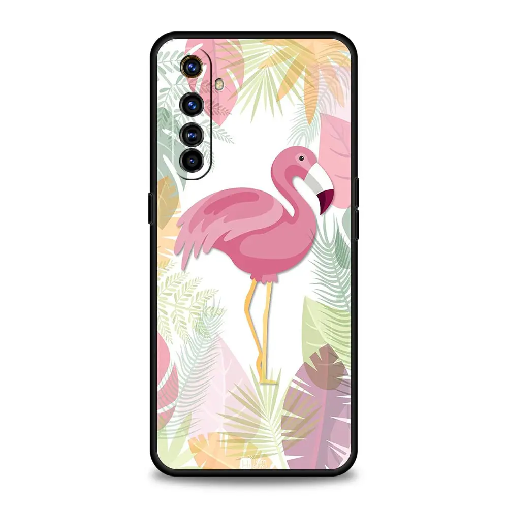 เคสโทรศัพท์ลายนกฟลามิงโกสีชมพูน่ารักสำหรับ Realme 12 11 10 9 8 5กรัม7 6 GT5 GT3 GT2โปร C21 C11 C25มี C35 GT NEO 2 3T 5ปกอ่อน