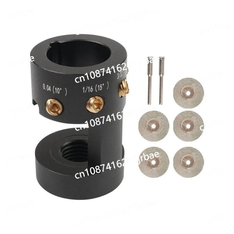 

3pcs Sharpener Head Tool Aluminum Tungsten Electrode Sharpener Grinder Head with Cut-Off Slot Multi-Angle & Offsets
