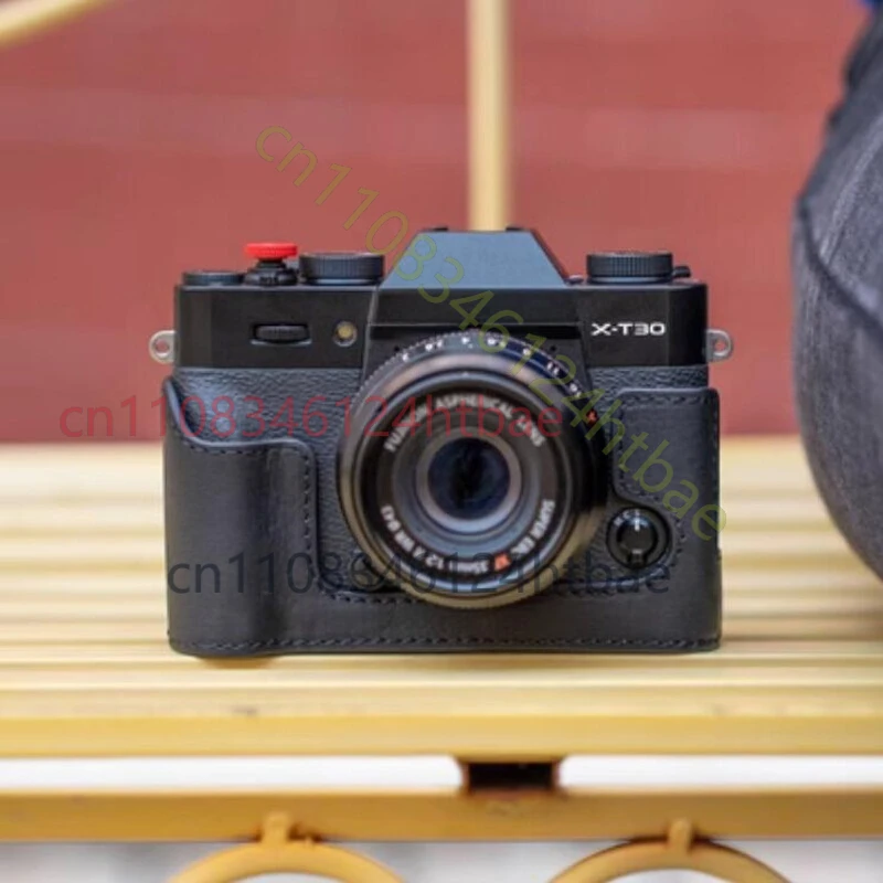 

Real Leather Handmade Camera Half Case Bag Cover For Fujifilm XT30 XT30II XT20