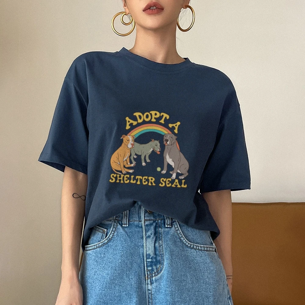 

2024 Summer New Loose Round Neck Women T Shirts Graphic Casual Classic Cotton Printed Tshirt Harajuku Streetwear Top