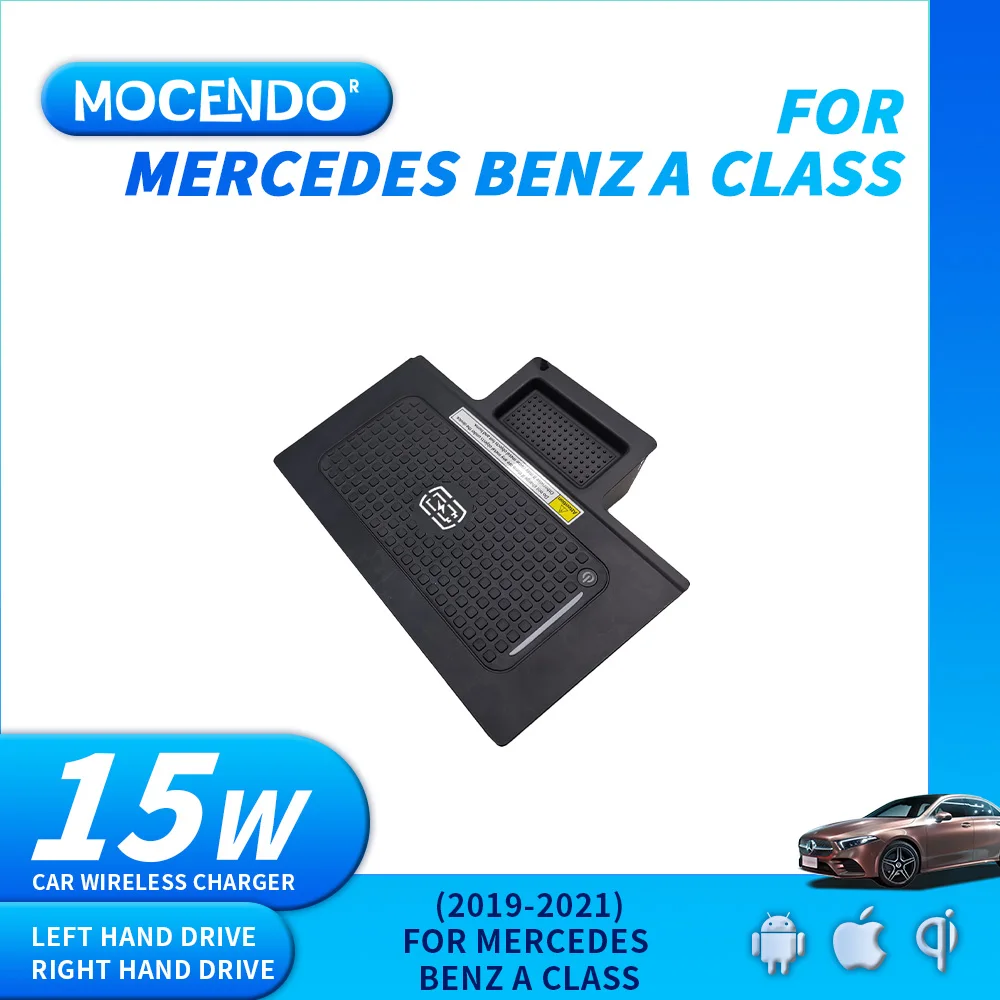 

Беспроводное зарядное устройство для Mercedes-Benz A, B, GLA, GLB, CLA 2019-2022 (левый руль), держатель для телефона с быстрой зарядкой и интерфейсом PD USB-C