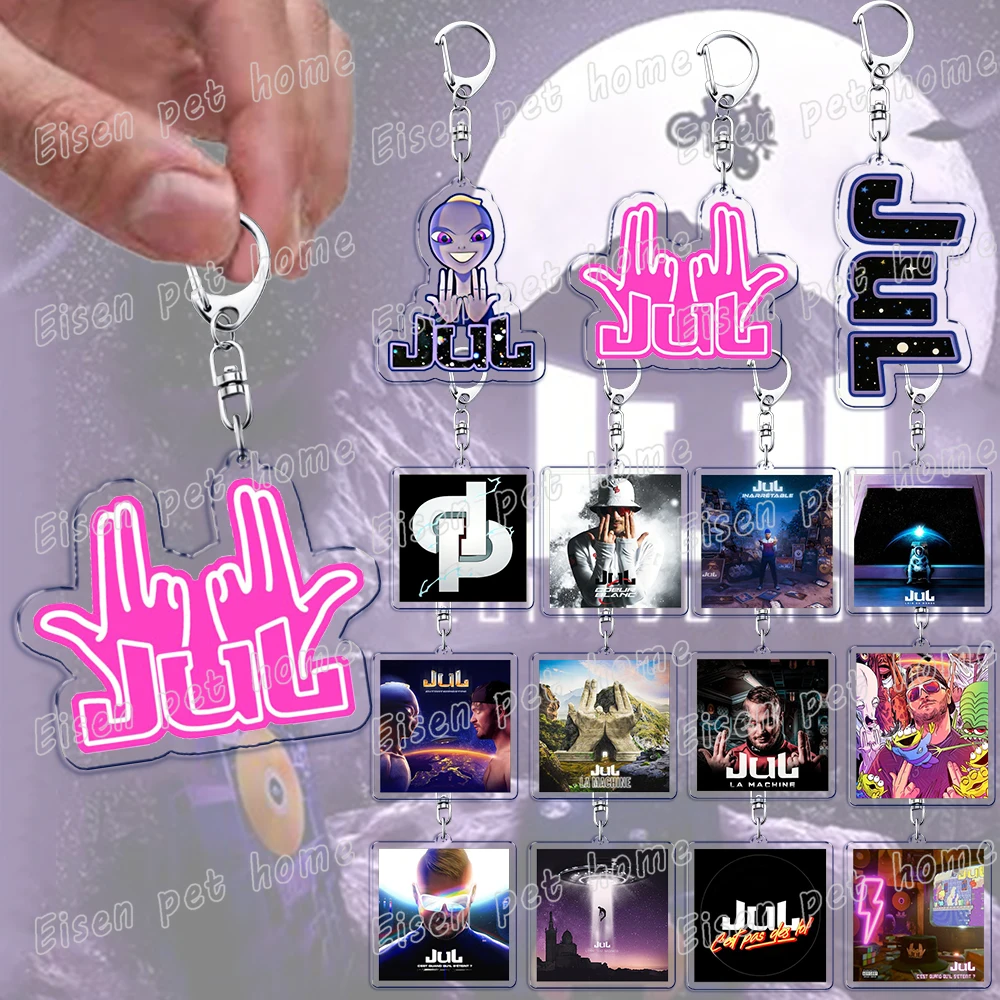 Chaveiros e Pingentes para Bolsas do Rapper Francês Jul Musique, Coleção Jul La Zone En Personne, Presente para Fãs e Amigos
