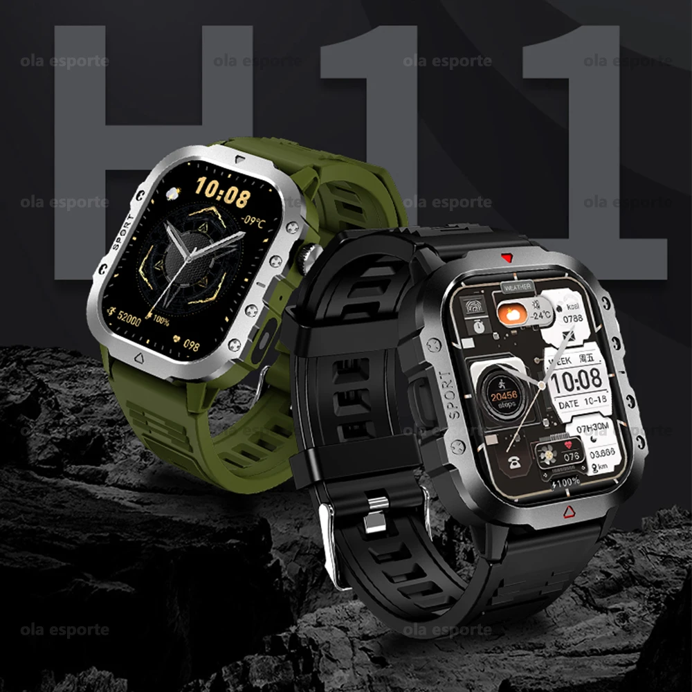2026 New LED Men's Smart Watch Bluetooth Voice Control Multi-Sport Modes Health Monitoring Outdoor Sports Smartwatch Hw12