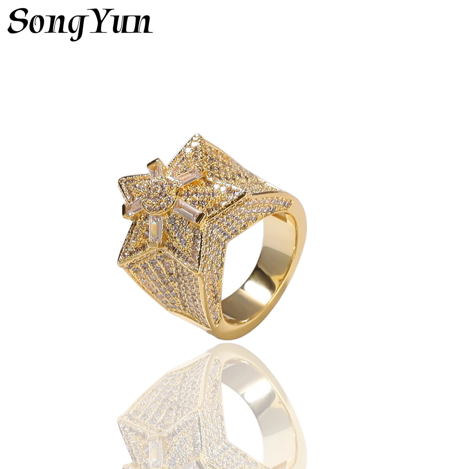 

SongYun Jewelry MHT Quality Brass Ring Wedding Band CZ 7A Zircon Timeless Luxury Jewelry Women Man Rings Fashion Jewelry