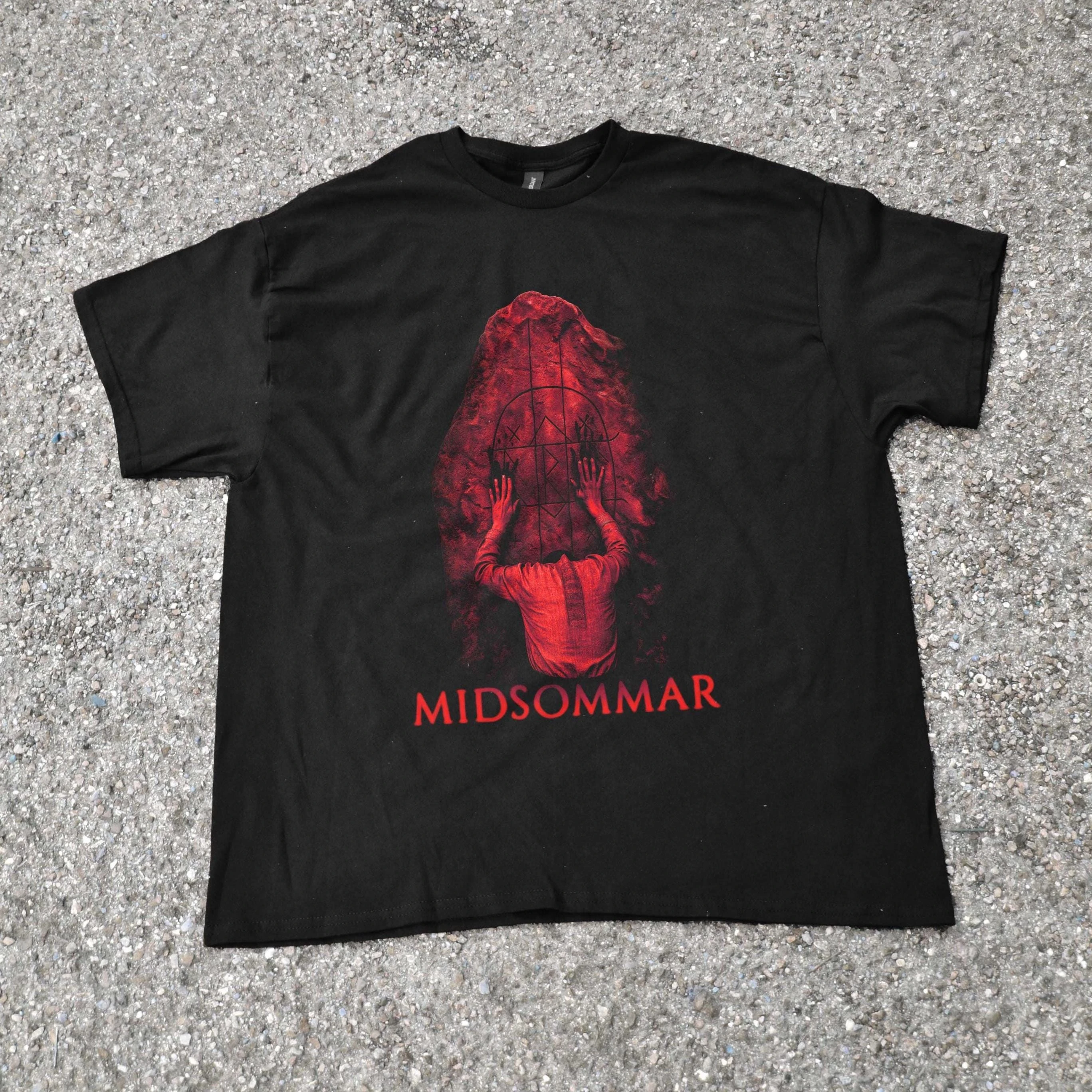 Midsummer Night Horror T-shirt Folk Horror Pattern T-shirt Men's and Women's T-shirt Horror Movie Style Top Classic Evil Costume