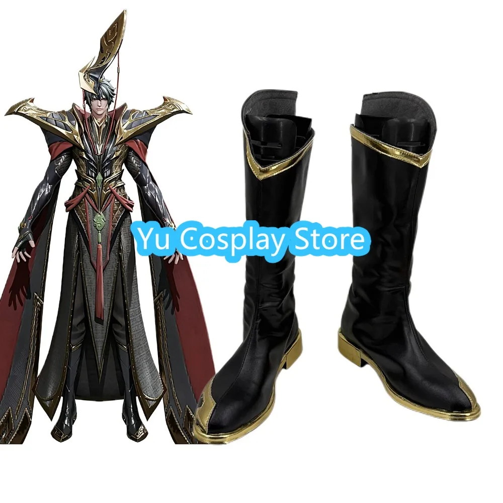 Honor of Kings Ying Zheng Cosplay Shoes Custom Design - Imperial Hero Stage Boots