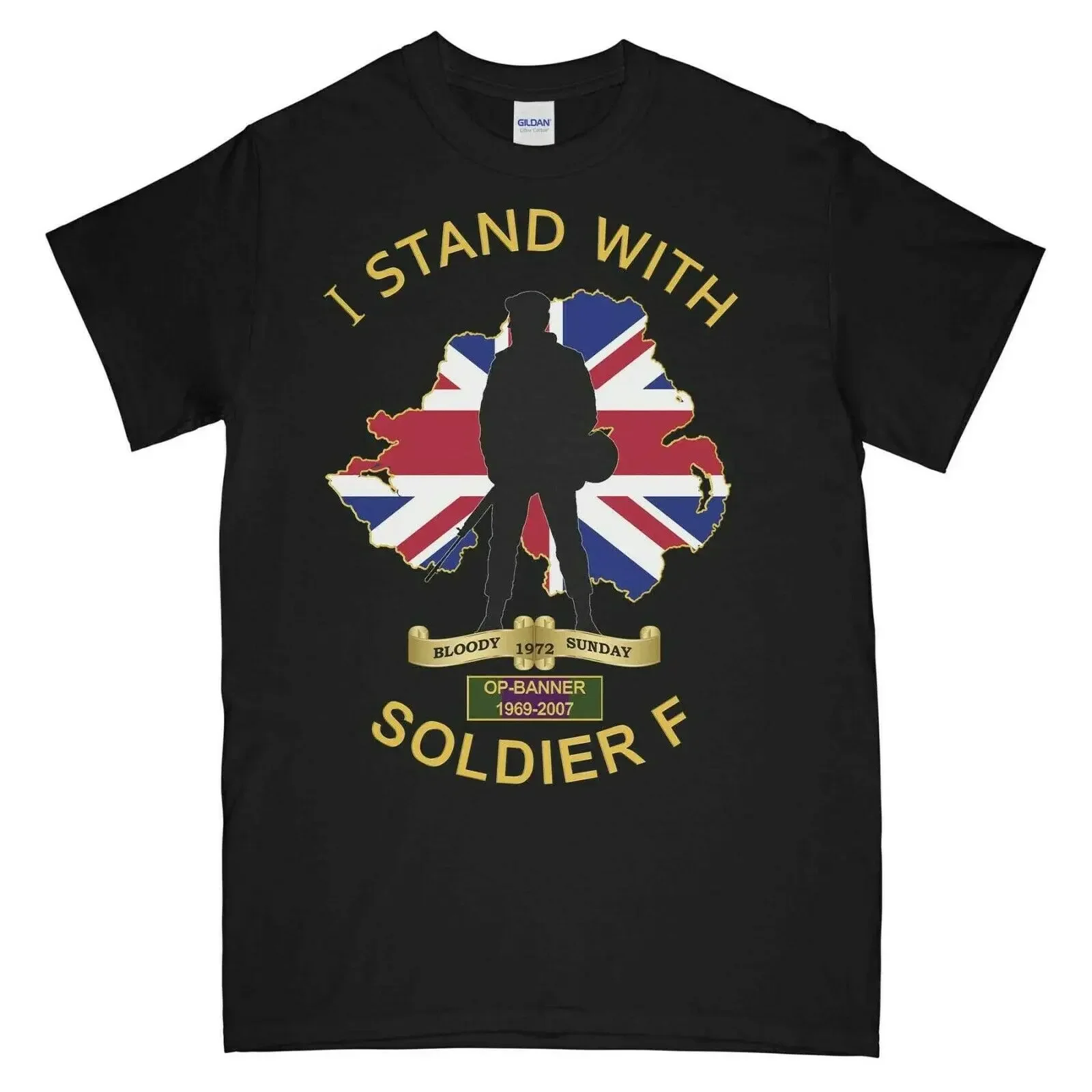 

I Stand with Soldier F Printed T-Shirt 100% Cotton O-Neck Summer Short Sleeve Casual Mens T-shirt Size S-3XL