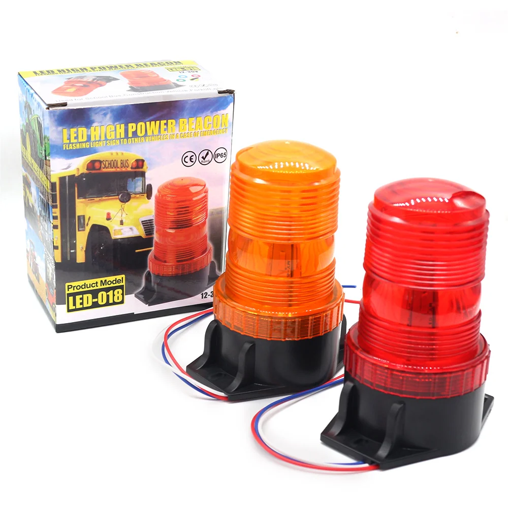 12V 24V Dynamic 2Mode LED Warning Flash Beacon Lights Blue Red Amber Warning Safety Flashing Strobe Lights for car Truck