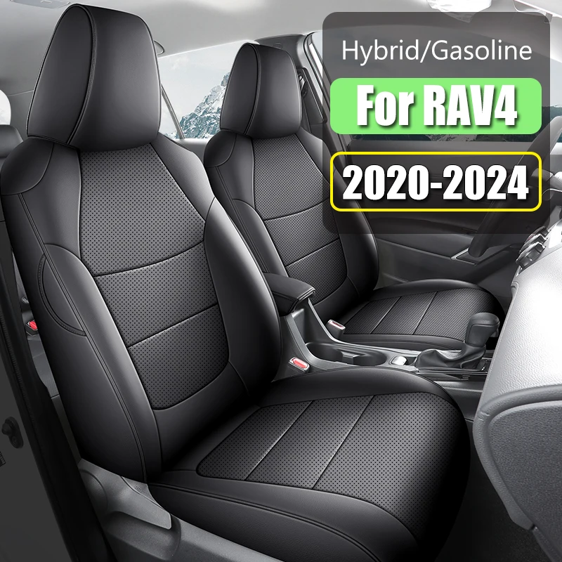 

1:1 Original Design Car Seat Covers For Toyota Rav4 2020-2024 Artificial Leather Automotive Interior Decoration Accessories
