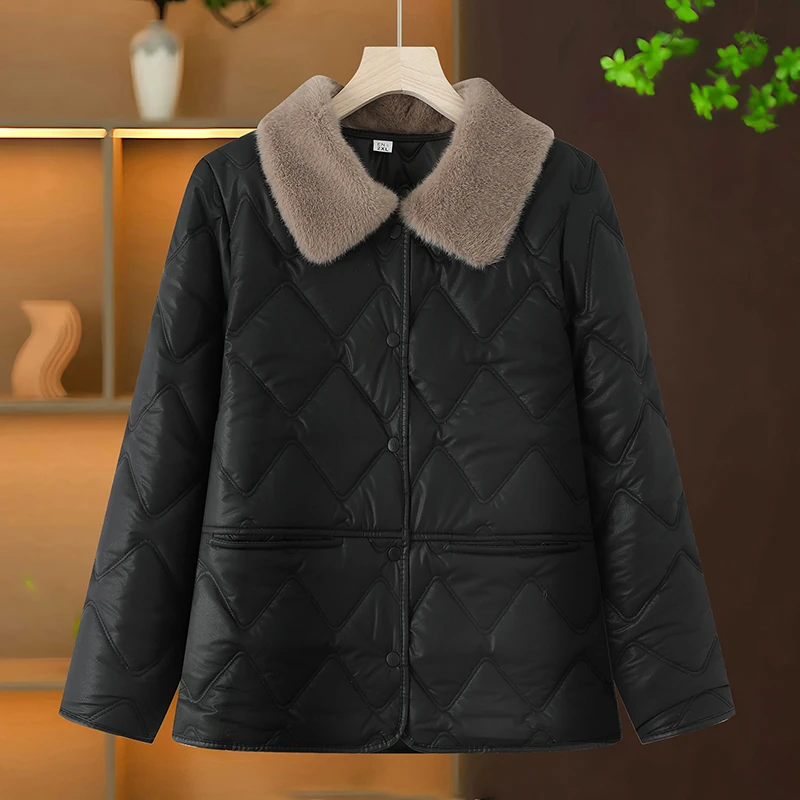 سترة نسائية سترات جديدة للخريف والشتاء معطف قطني مقاوم للماء للنساء بياقة واقفة ملابس خارجية قصيرة ودافئة للسيدات #6