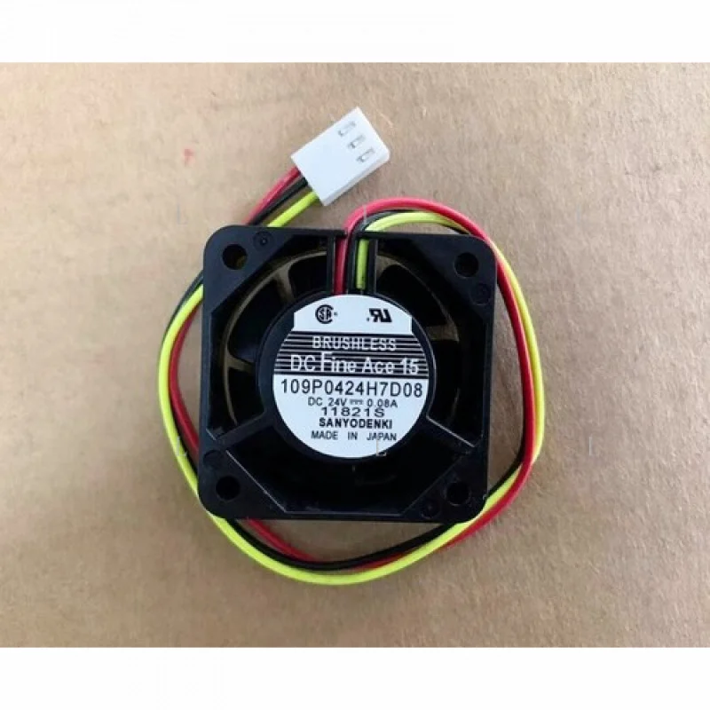 

L for SANYO Fan 109P0424H7D08 for A90L-0001-0441 DC 24V 0.08A 40*40*15mm 3Pin[M158a]