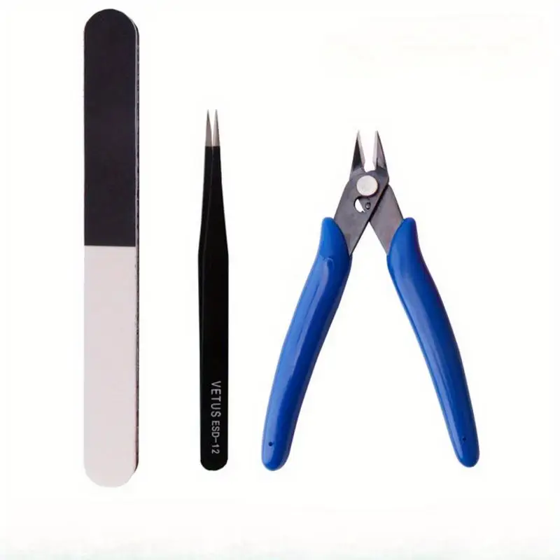 3Pcs Set Model Tools Kit Hobby Model Building Assembly Basic Tools for Model Makers