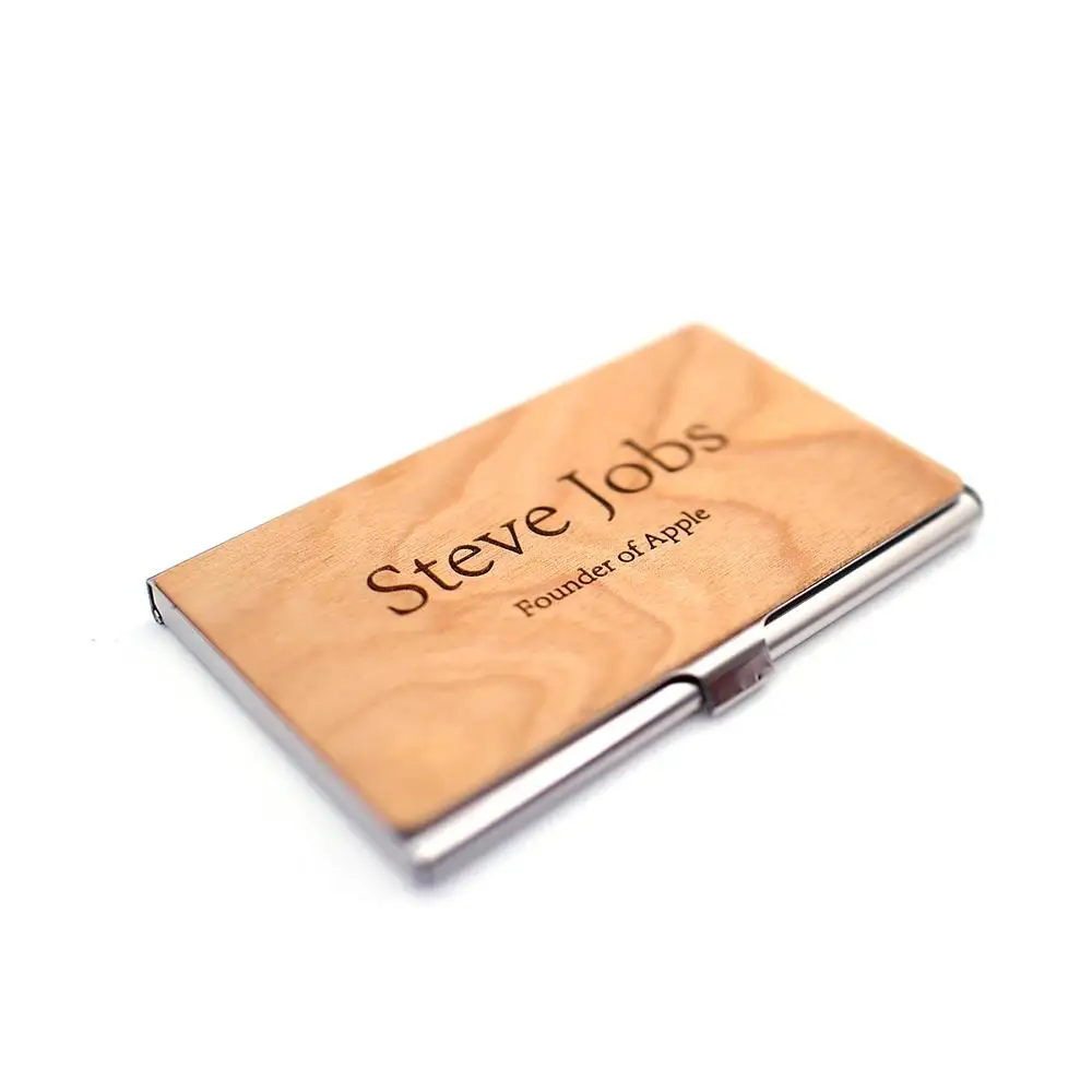 New Wood Function 24 Bits Card Case Business Card Holder Men Women Credit Passport Card Bag ID Passport Card Wallet CB001