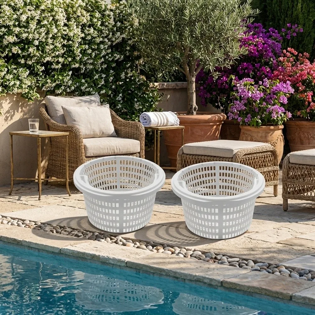 18 cm Schwimmbad-Skimmerkorb, Pumpenfilterschutz für Pools, Garten, Whirlpools, Schmutzsammelwerkzeuge, Zubehör – Detail 1