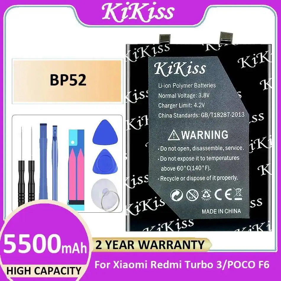 

Premium Replacement 5500Mah Mobile Phone Battery BP52 Long-Lasting Performance For Xiaomi Redmi Turbo 3 Poco F6