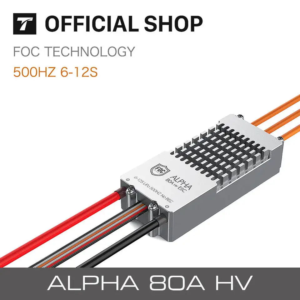 T-motor ALPHA 80A 12S HV FOC ESC For Multi-rotor Quadcopter UAV RC Drones