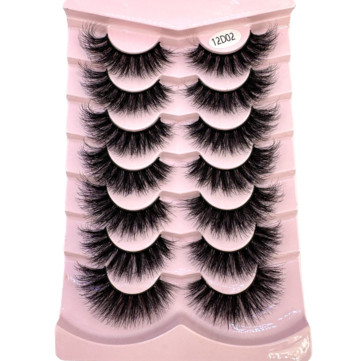 HBZGTLAD 7 Paar falsche Wimpern aus künstlichem Nerz, natürliche, lange, unordentliche, künstliche Wimpern, kreuz und quer, Make-up-Wimpernverlängerung, flauschige Wimpern