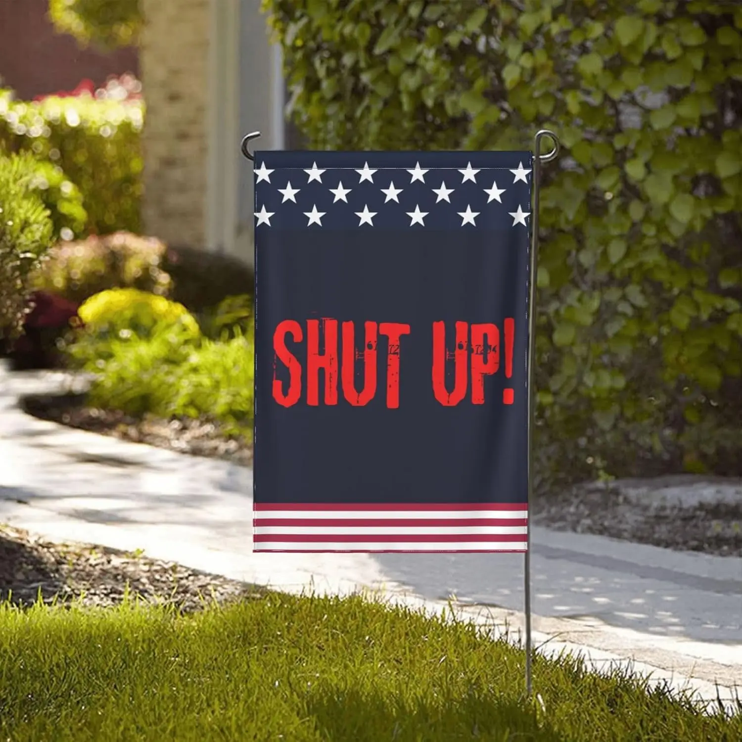 Shut Up Garden Flag Double Sided Outside Yard Outdoor Decorative Flag UUL EEZ
