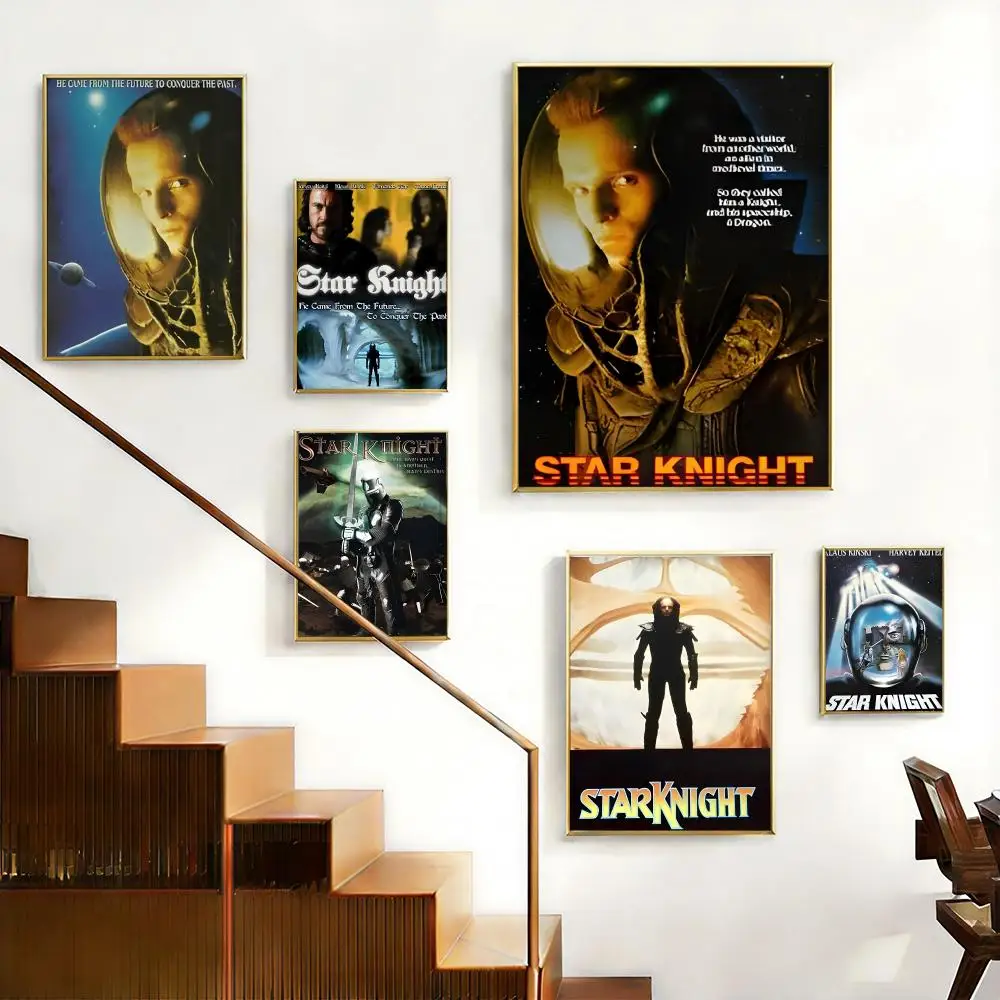 Retro Movie Star Knight Poster HD Self-Adhesive No Residue After Removal Ideal for All Kinds of Wall Decor