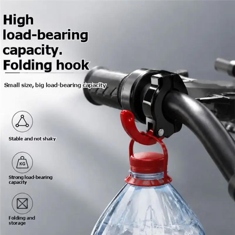 A48P-Motorcycle Helmet Hook Holder, Foldable Handlebar Hooks Dirtbike Helmet Hanger For Hanging Keys, Gloves