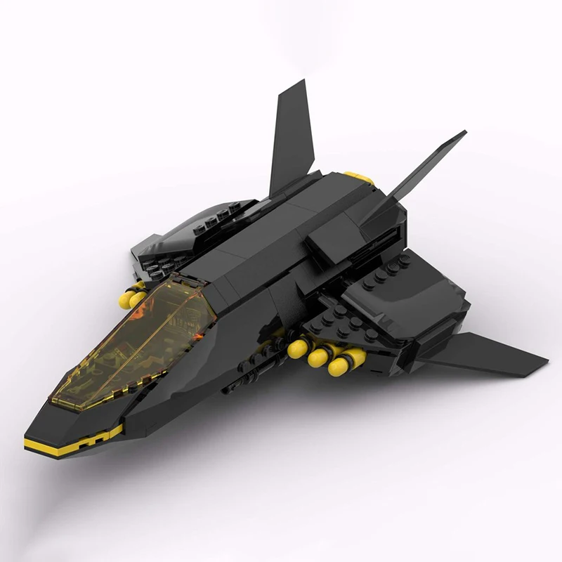 NEW 299PCS space Movie MOC Blacktron Interceptor heavy bomber model DIY creative ideas block Toy Assembly Puzzle Birthday Gift