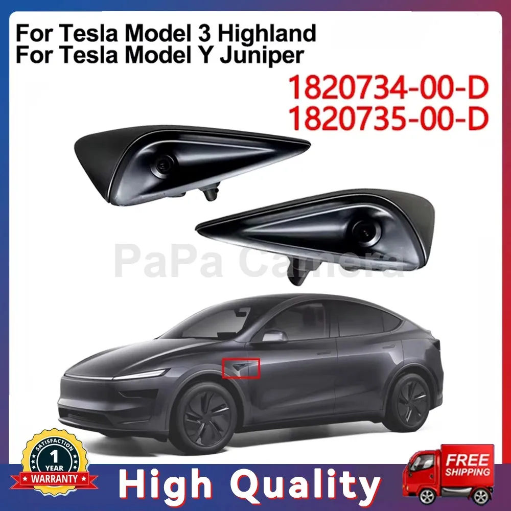 NEW For Tesla Model Renewal 3  2023 2024 Car Light Camera Left 1820734-00-D Right 1820735-00-D Assist Parking Reversing Camera