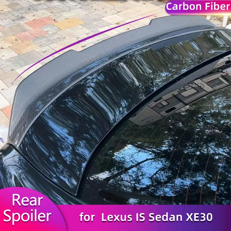 

Full Carbon Fiber Rear Trunk Spoiler Wings for Lexus IS Sedan XE30 2014-2020 Car Racing Rear Spoiler Boot Wing Lip Body Kit