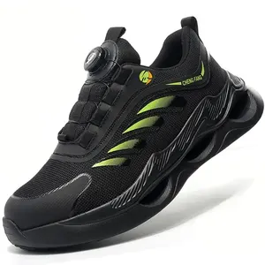 Neue Rotationsschnalle -Sicherheitsstiefel für Männer Arbeit Tennis weibliche Stiefel atmungsable Fingerschuhe aus Stahlschritten Punctura Sicherheitsstiefel 8 Hauptverkaufsschuh mit Herrenschnalle - №5