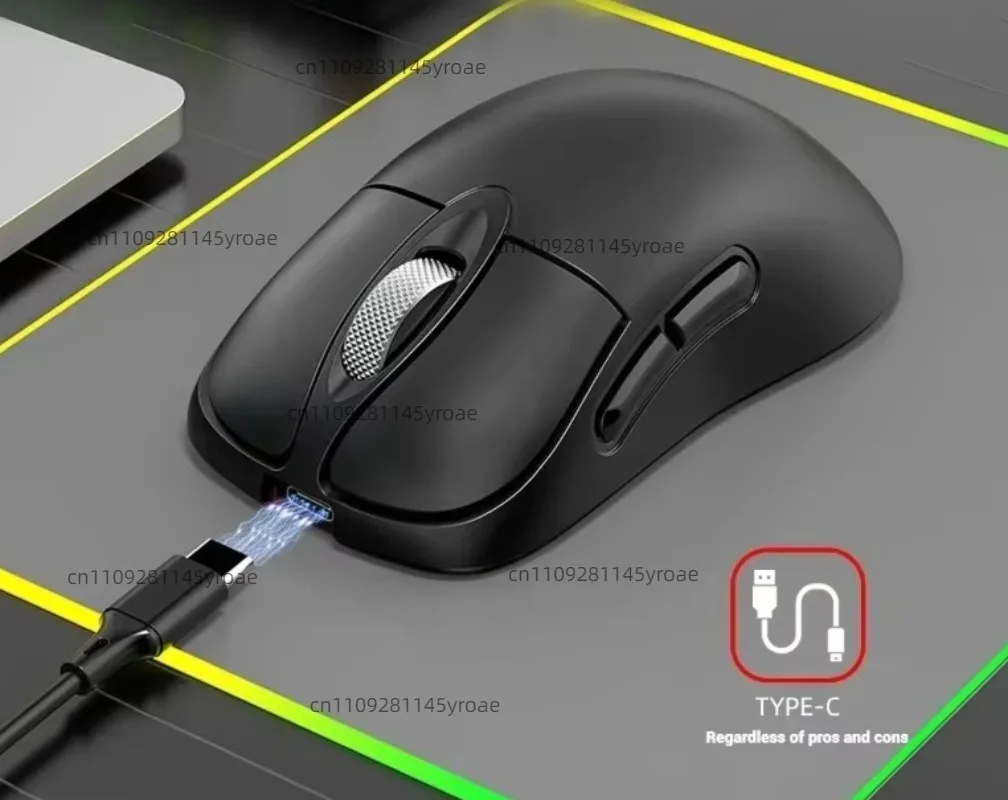 W17 Wireless Mouse RGB Tri-mode Bluetooth 24000DPI Portable Programmable Office Accessories