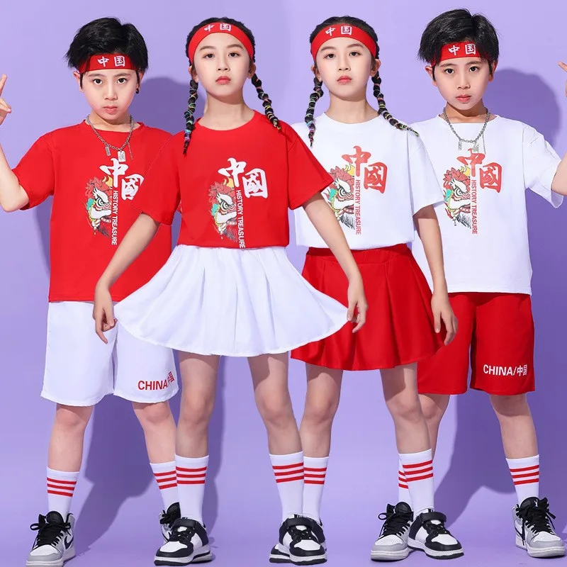 

Children's cheerleading performance costumes Children's Day performance costumes Elementary school sports opening ceremony perfo