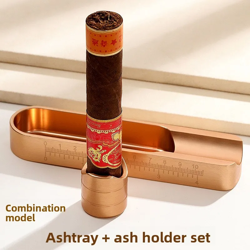 

2025 NEW Portable 2-in-1 Cigar Stand Holder and Rest | Desktop Ashtray Replacement | Elegant Gift Box for Men
