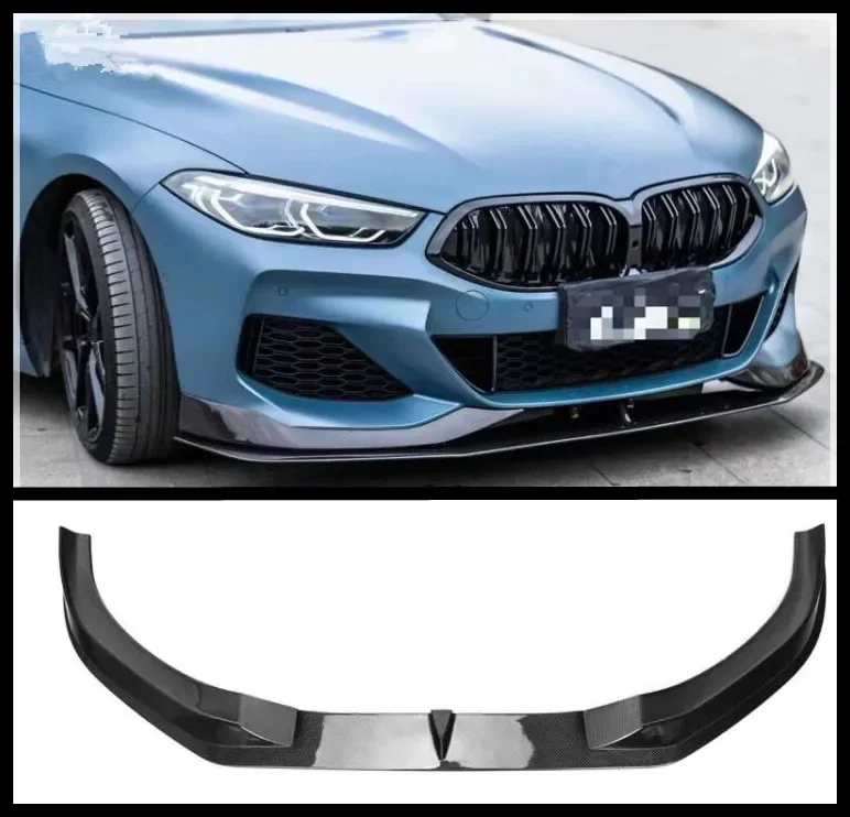 3 Style Real Carbon Fiber Front Bumper Lip Splitters Cup Flaps Cover For BMW 8 Series G14 G15 G16 2018 2019 2020 2021 2022