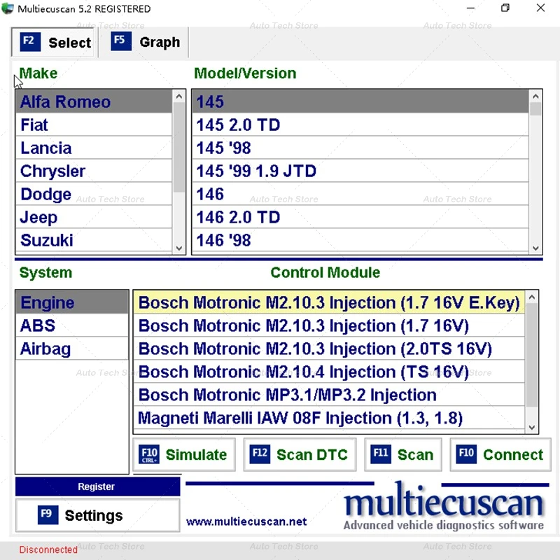 MultiEcuScan 4.9 + keygen software V4.9 for Fiat/Alfa Romeo/Lancia Registered installation video guide car Diagnostic tools