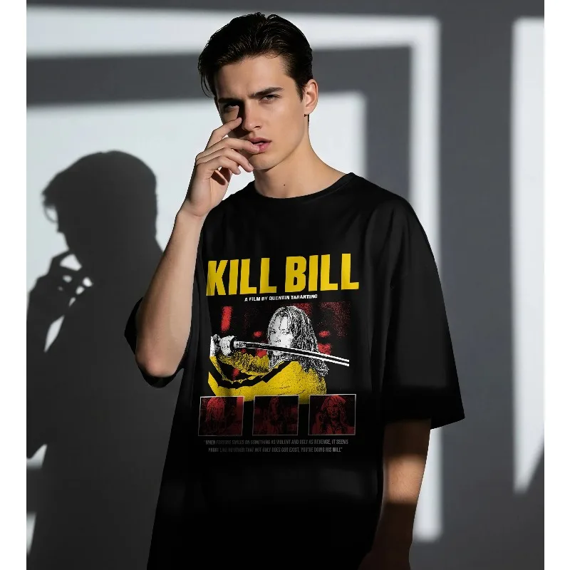 Kill Bill Movie T-Shirt, Quentin Tarantino Cult Film Graphic Tee Four season popular unisex cotton T-shirt
