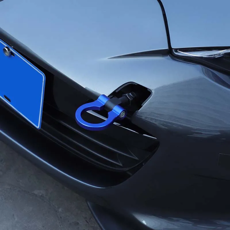 For Mazda MX-5 Miata ND 2016-2025 Aluminum Alloy Red Car Forward Trailer Hook Tow Ring Bumper Tow Hook Trim Car Accessories
