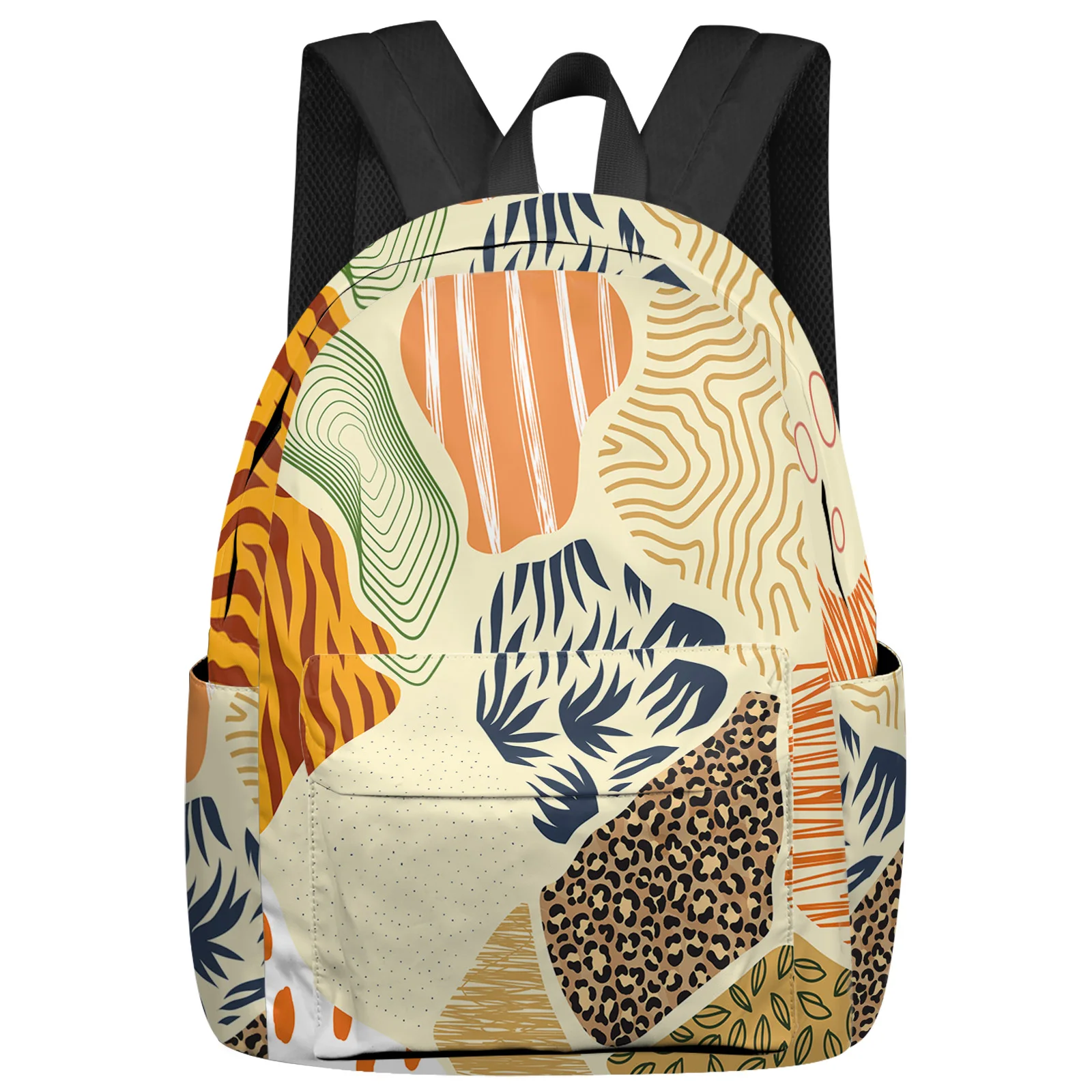 

Leopard Bohemian Tiger Plant Abstract Leaves Women Man Backpacks Waterproof School Backpack For Student Boys Girls Bags Mochilas