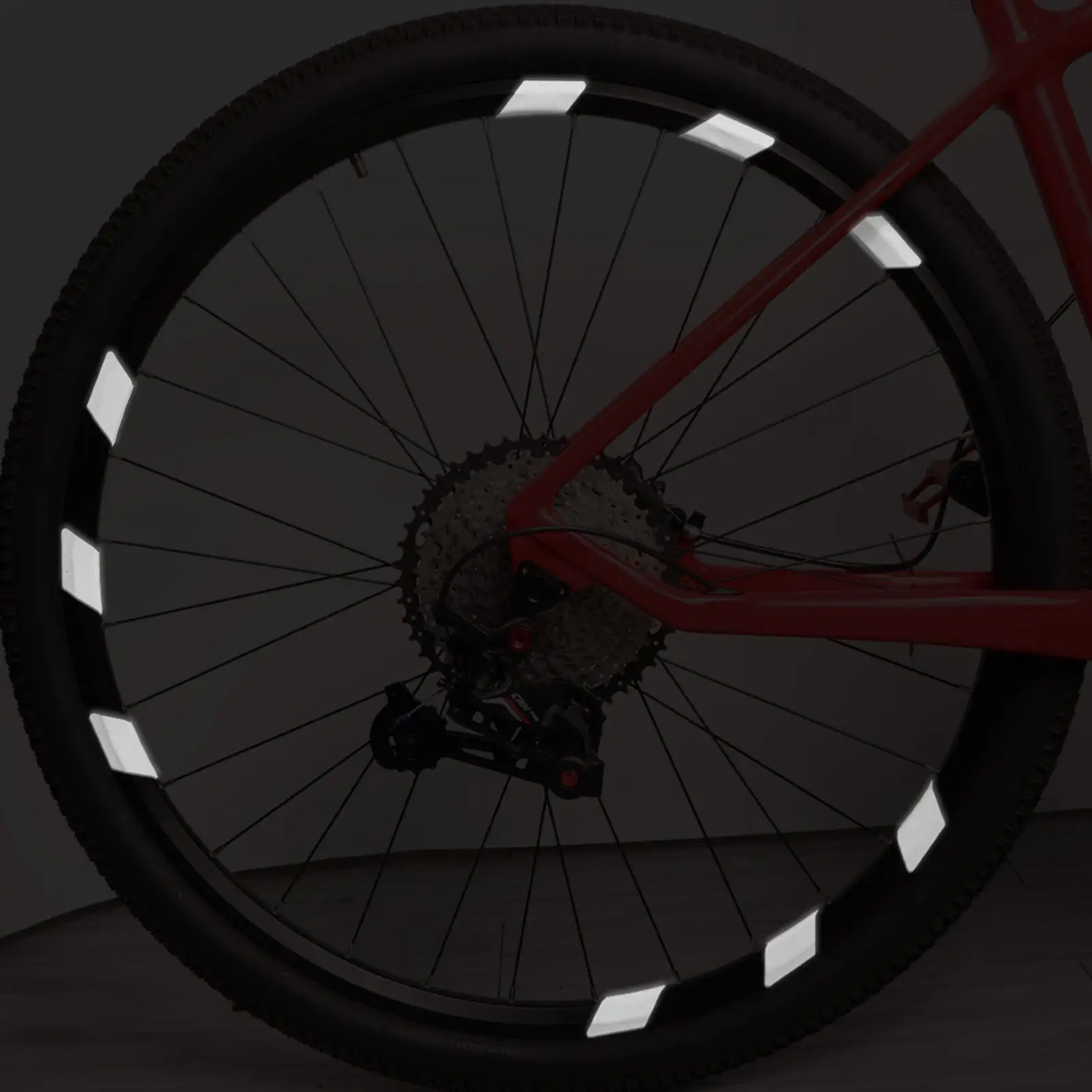 Bike Spoke Reflective Stickers Bicycle Spoke Reflector Tapes Wheel Rim Safety Decal For Night Bike Frame Visibility Accessory - view 3