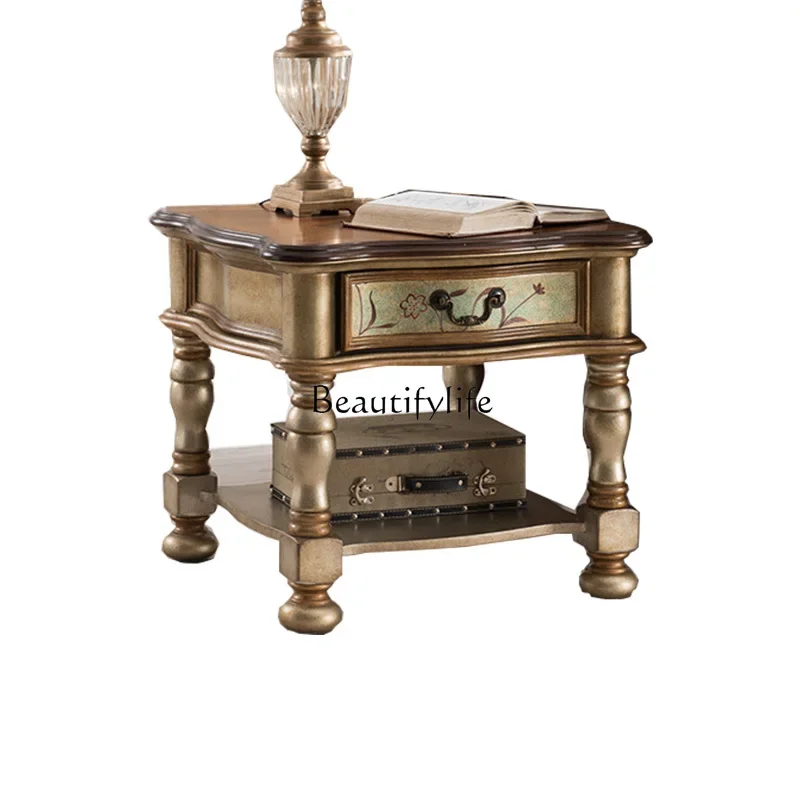 

ls 27American style painted edge few Mediterranean hand painted small edge corner cabinet