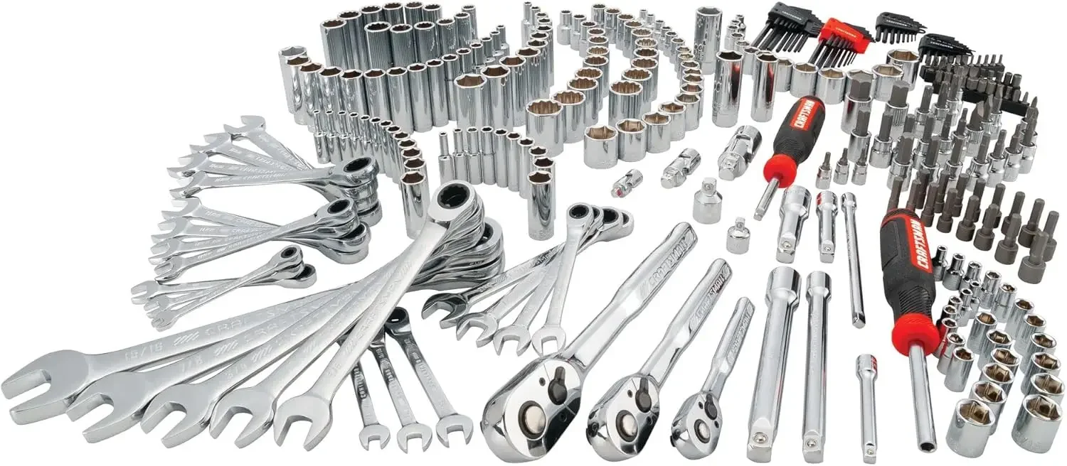 CRAFTSMAN Mechanics Tool Set, SAE and Metric, 1/2, 1/4, and 3/8 Drive Sizes, 298-Piece (CMMT12039)