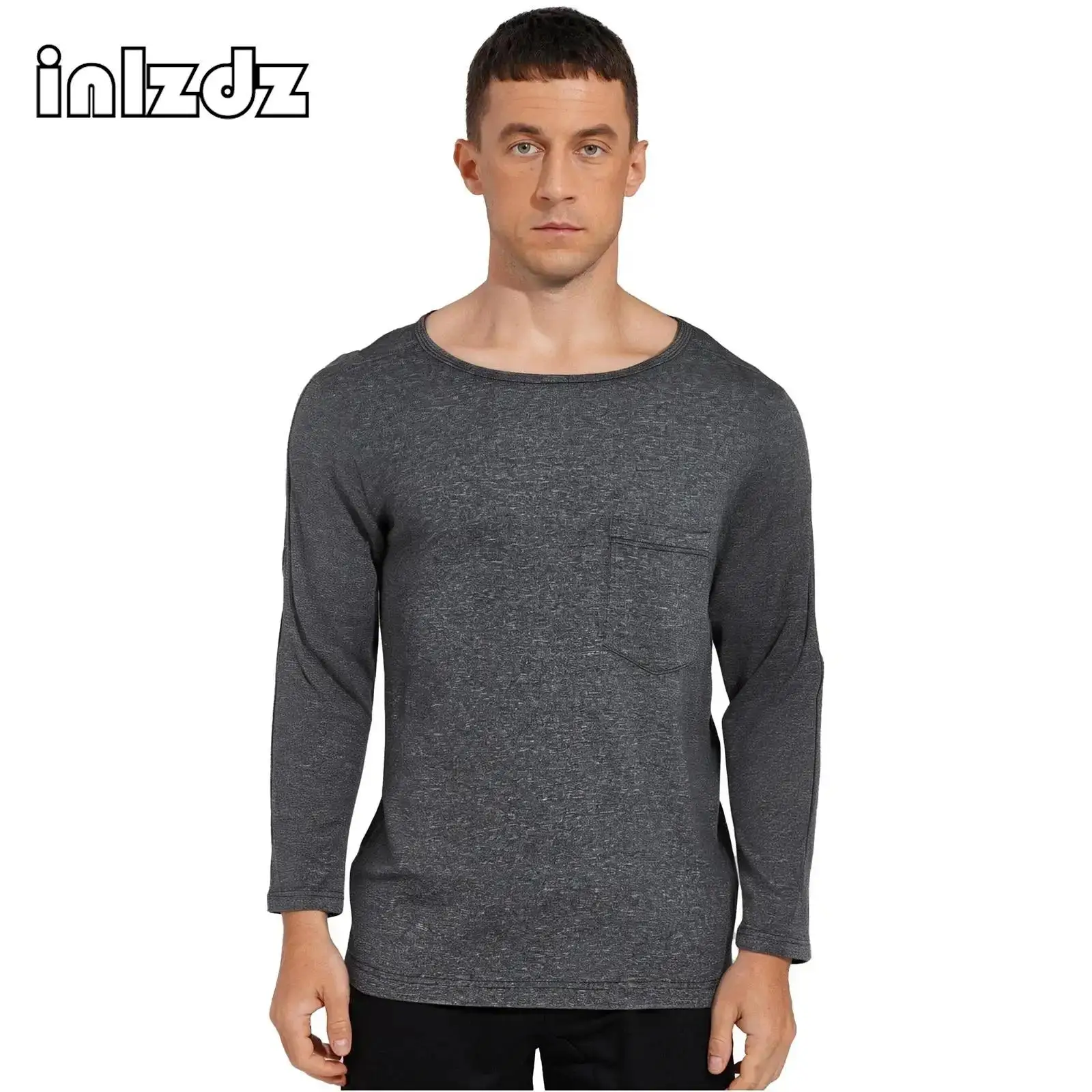 

Mens Womens Unisex Snapping on Post Shoulder Surgery Shirt Top Crew Neck Sides and Arms Full Opening Blouses Chemo Clothing