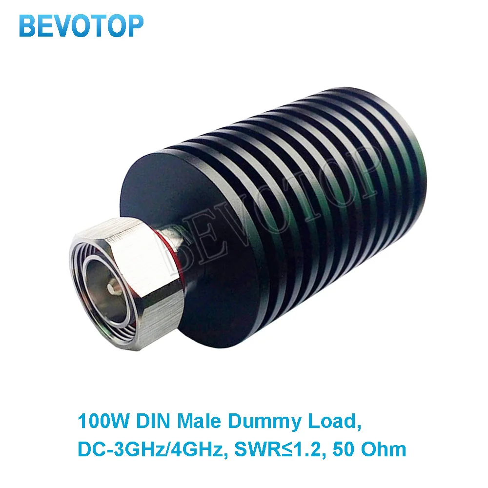 100W 3GHz/4GHz L29 DIN Male RF Coaxial Termination Dummy Load SWR＜1.2 50 Ohm Connector Socket Brass Straight Coaxial RF Adapters