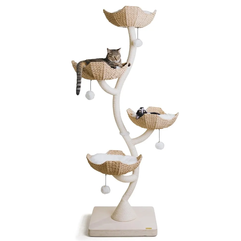 

73" Tall Modern Cat Tree Scratching Tower for Large Cats, Scratching Post Condo, Cat Tower for Multiple Cats, Customized