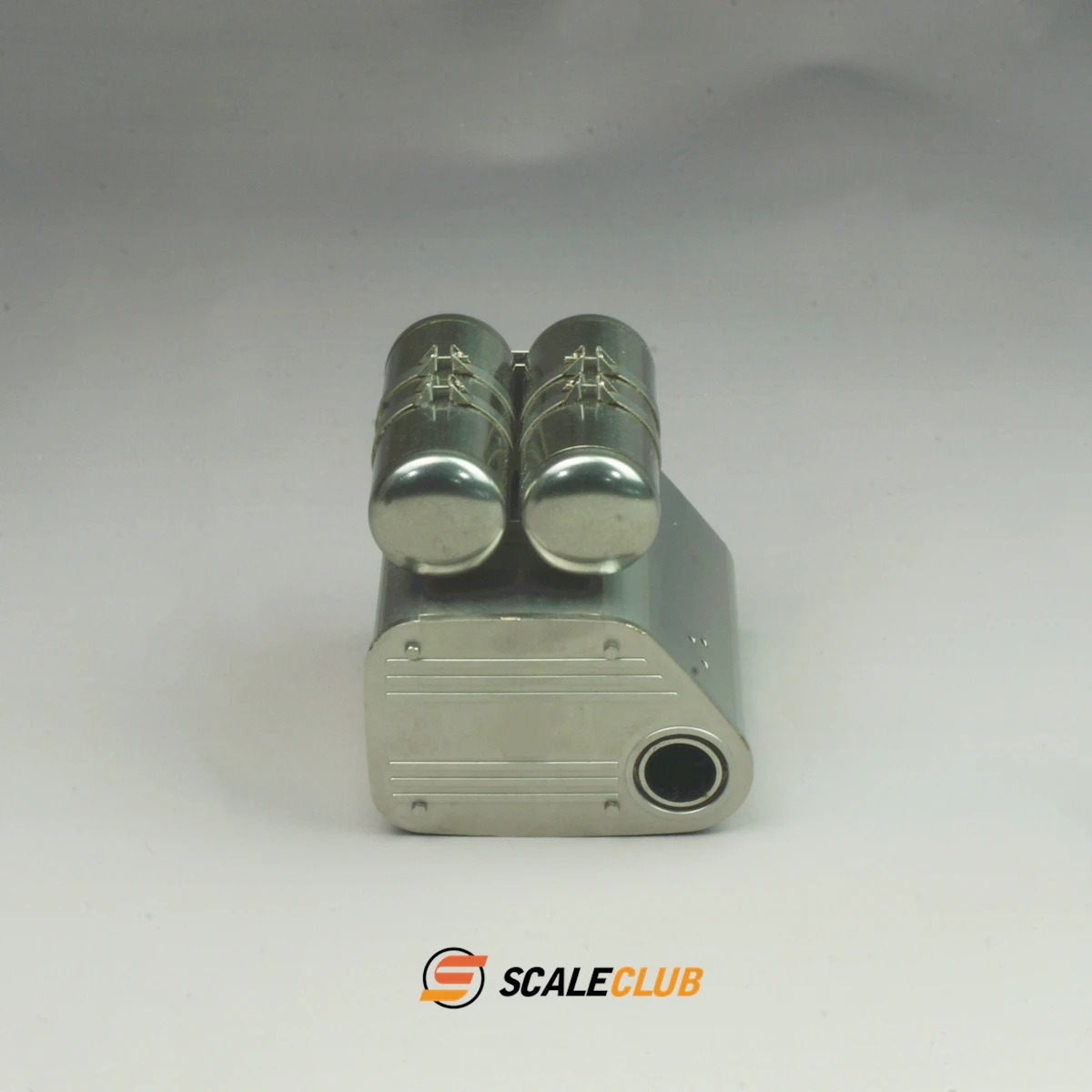 Tanque de escape de Metal para Tamiya RC Scania Man Actros Volvo Benz, remolque de Control remoto, camión europeo, piezas de juguete, 1/14