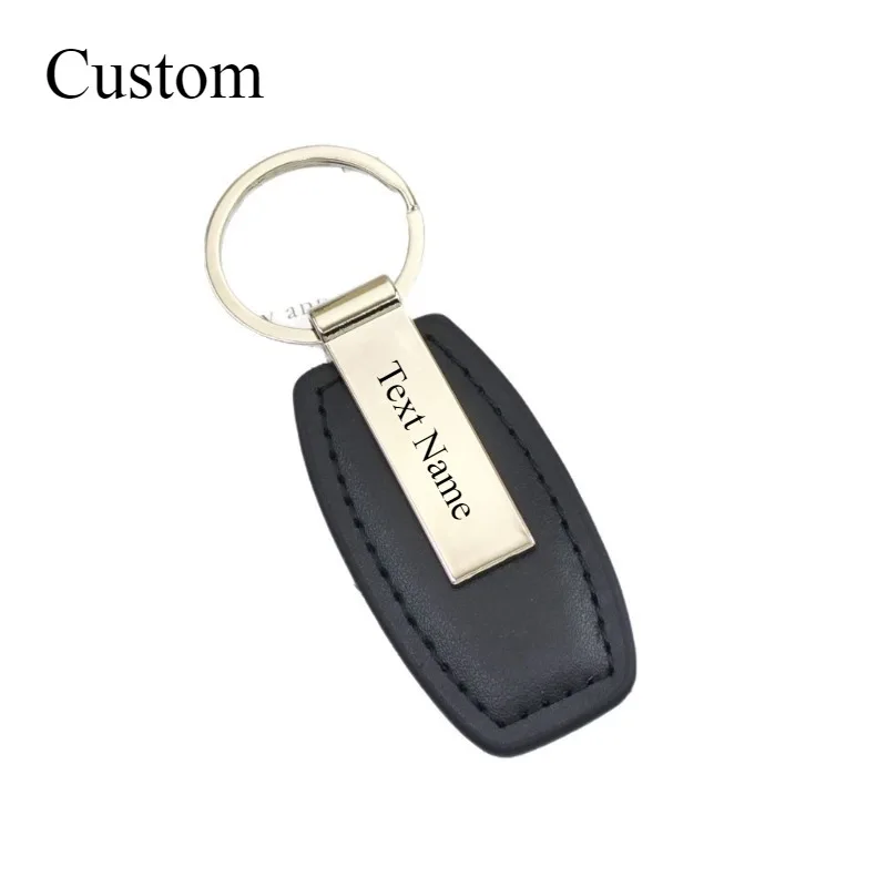 

Creativity Leather Metal Keyring Collar Car Motorcycle Text Key Ring Personalization Accessories Fashion Customize Keychain Gift